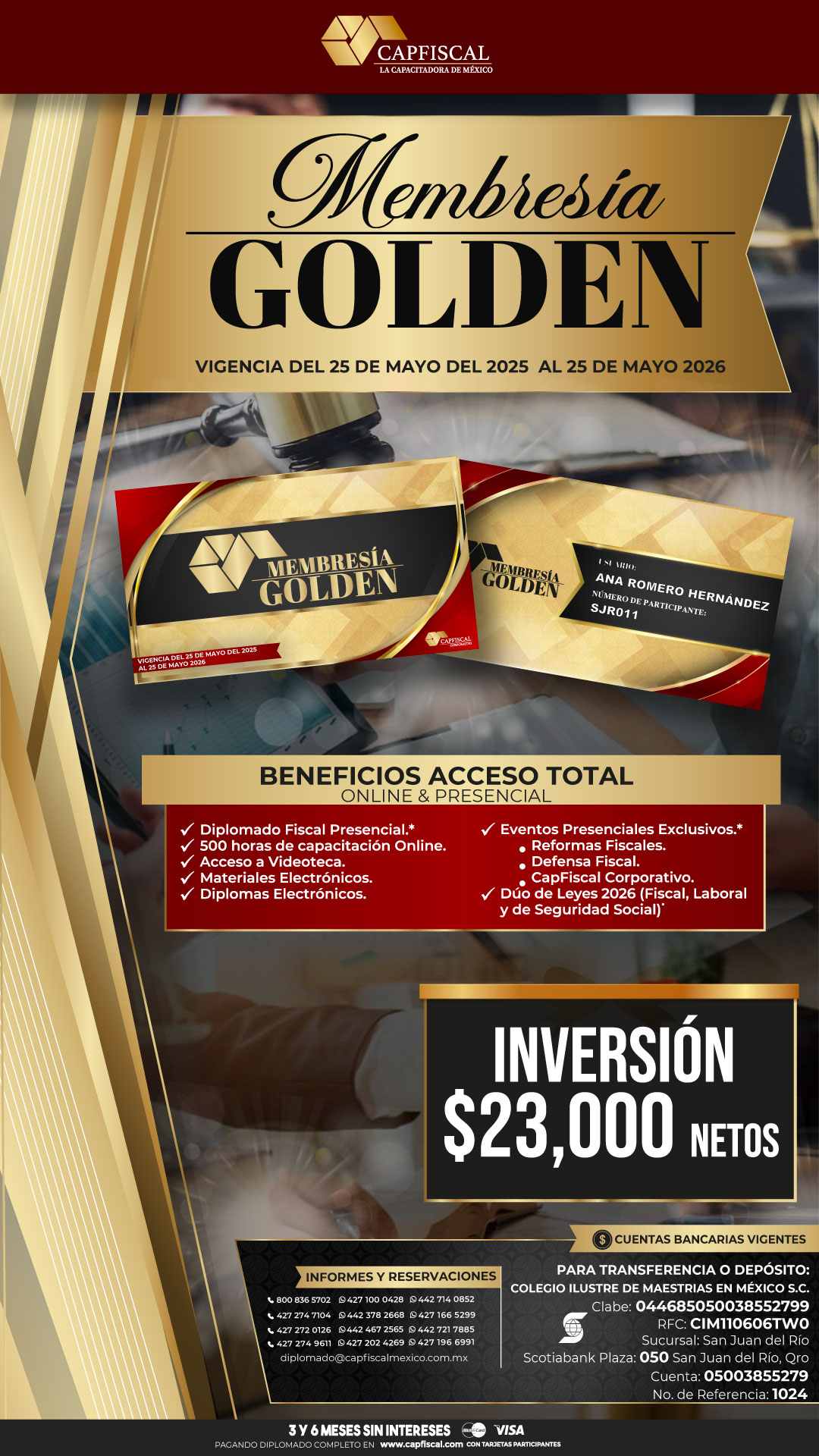 MEMBRESÍA GOLDEN 25 - 26