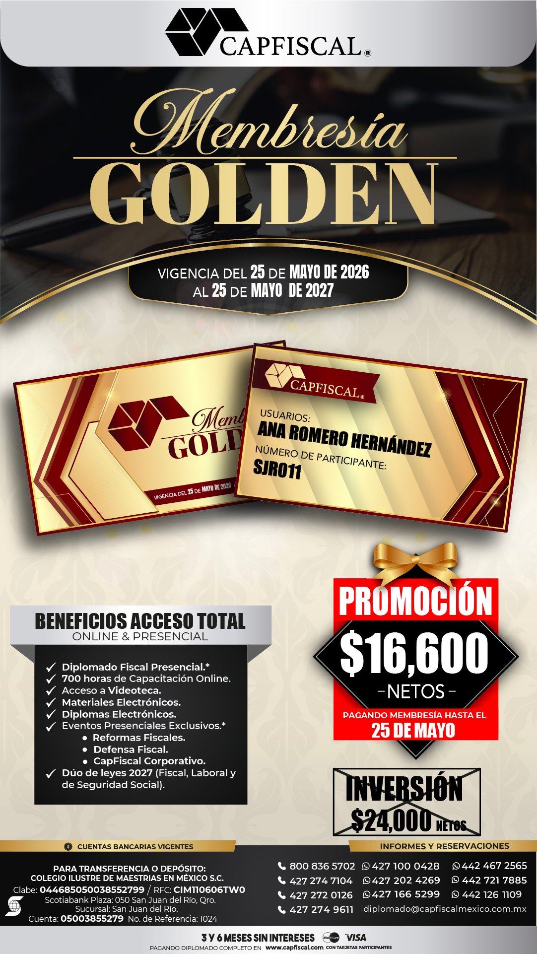 MEMBRESÍA GOLDEN 26 - 27