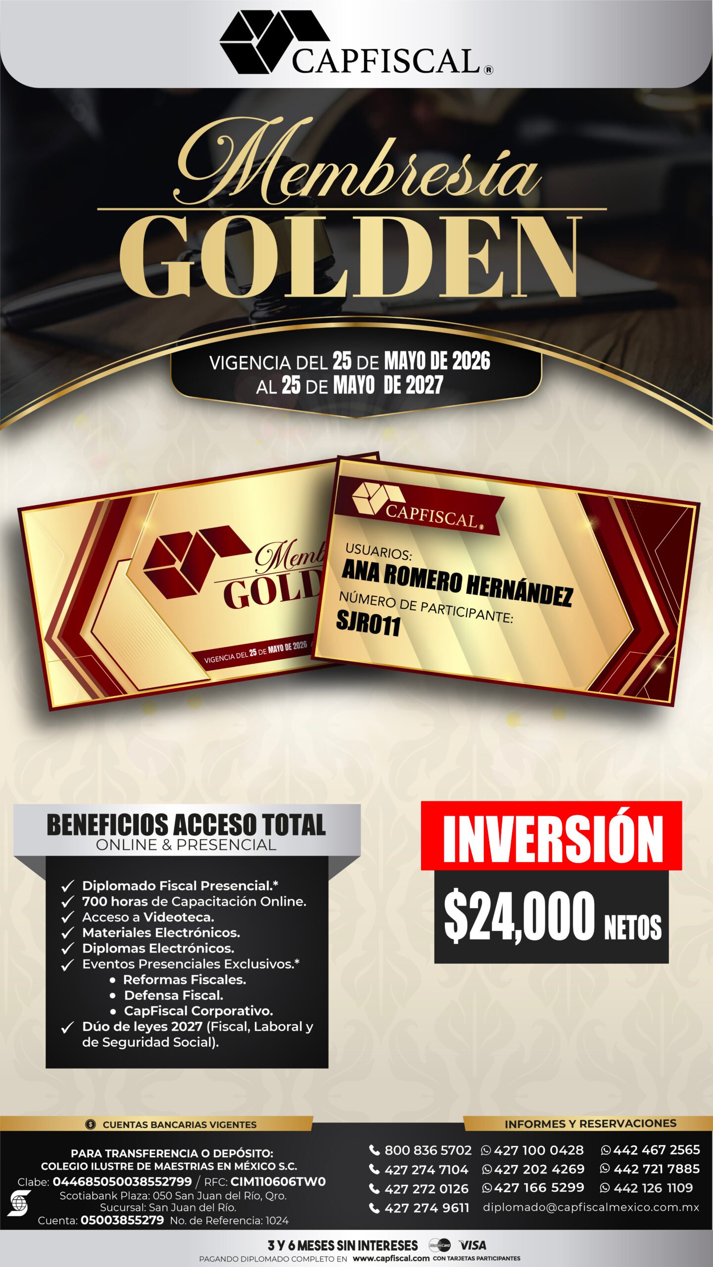MEMBRESÍA GOLDEN 26 - 27