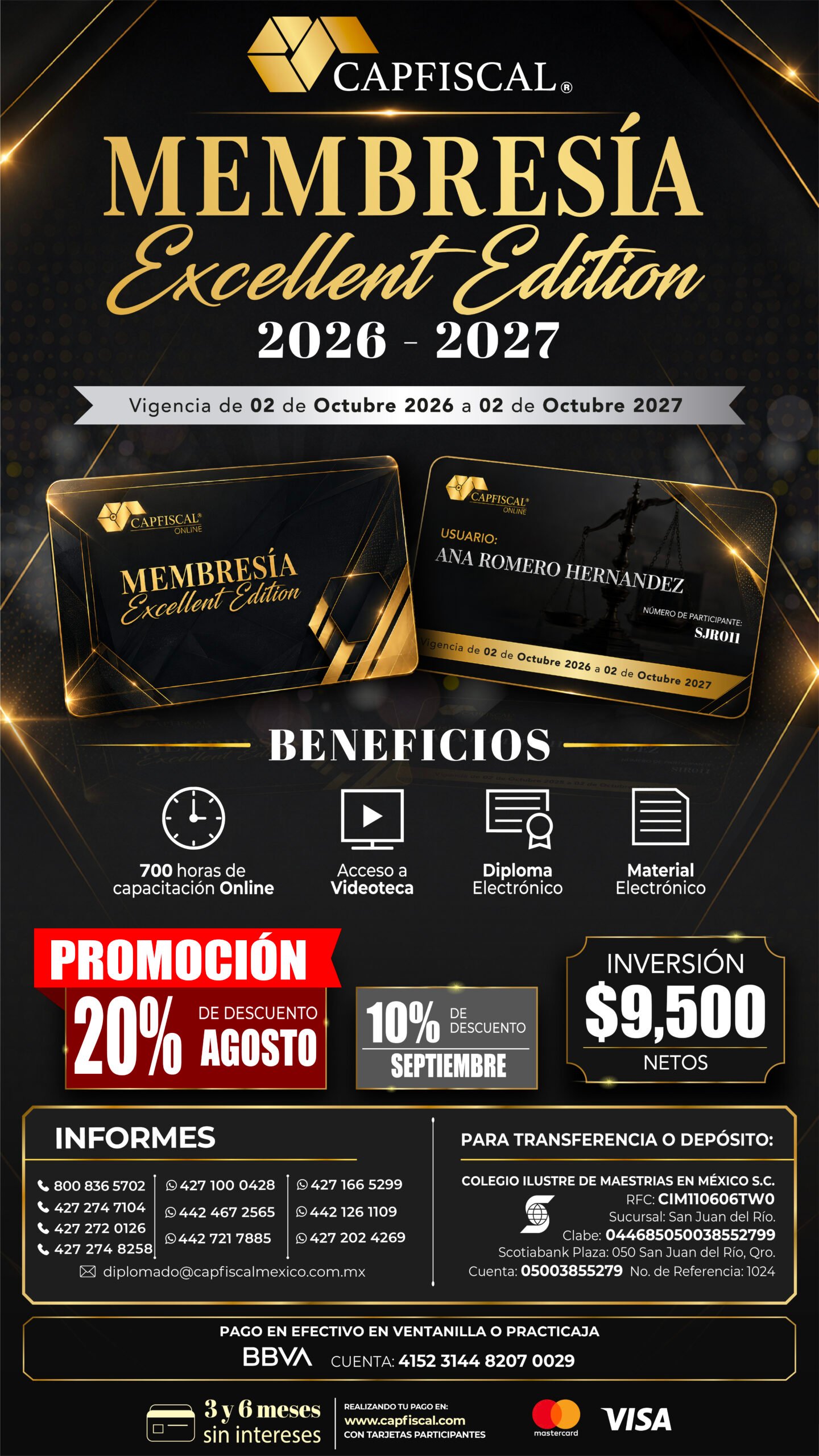 MEMBRESÍA EXCELLENT 26 - 27 AGO
