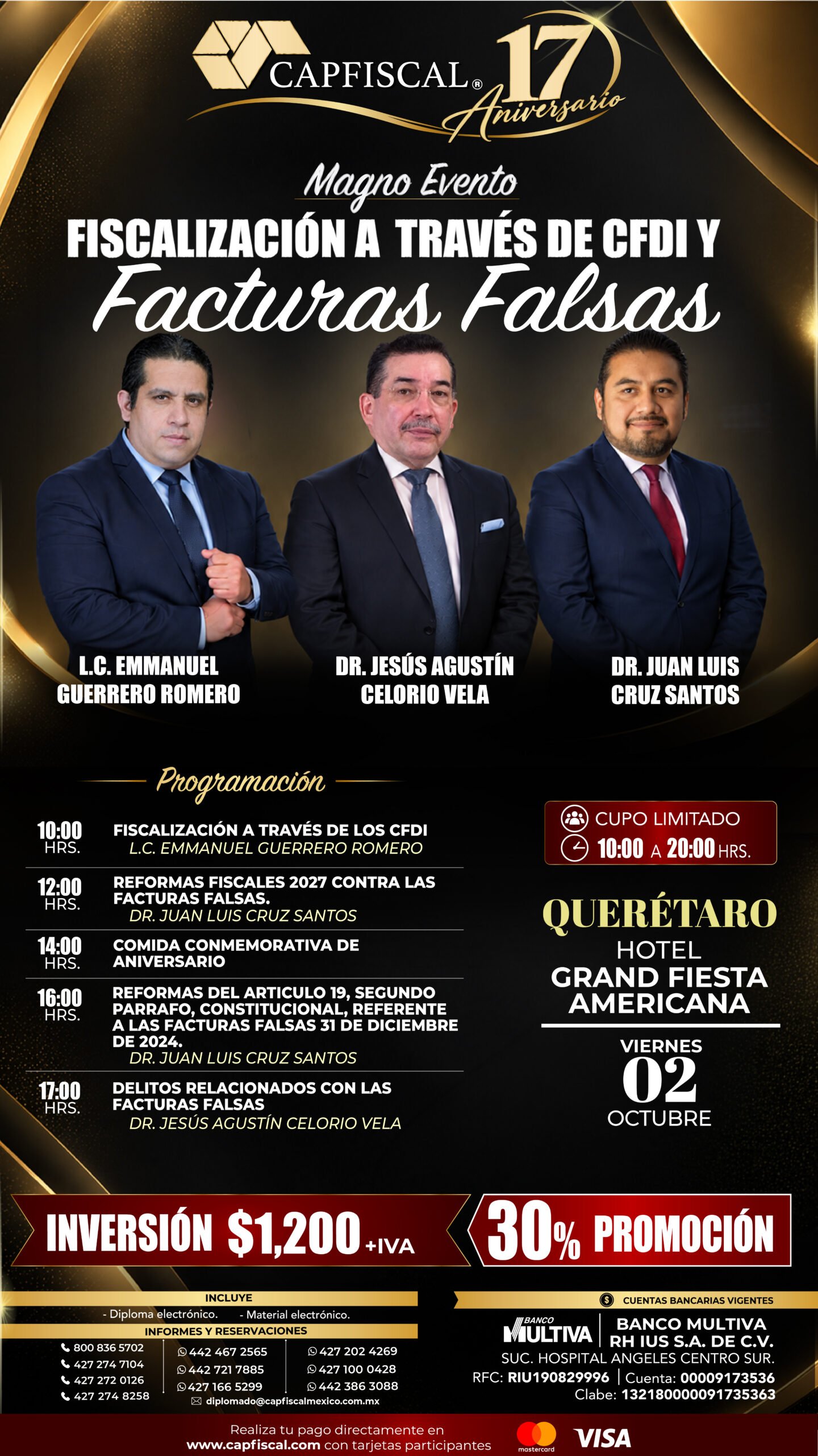 MAGNO EVENTO FISCALIZACIÓN A TRAVÉS DE CFDI Y FACTURAS FALSAS (ANIVERSARIO 17)